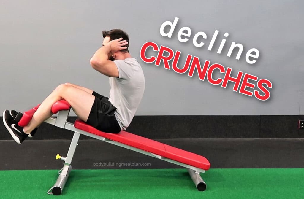 Decline sit-up exercise instructions and video