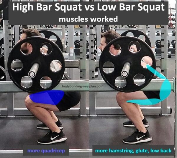 High Bar vs Low Bar Squat Bar Position, Benefits, & Proper Form