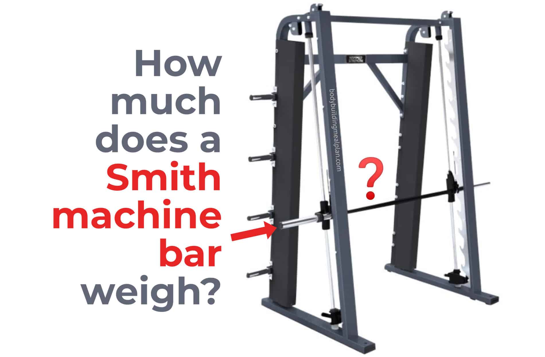 how much does a smith machine bar weigh lbs