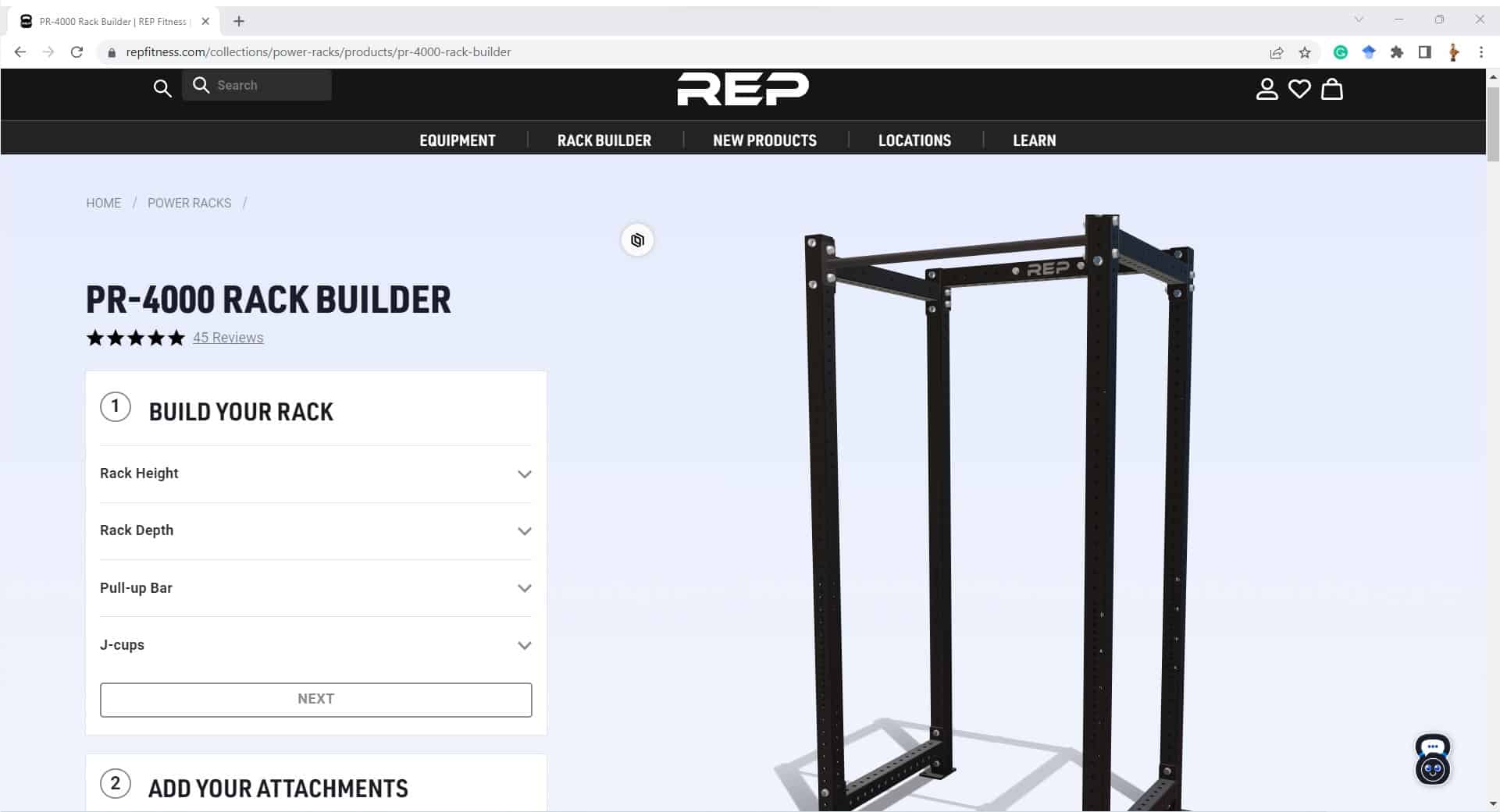 PR-1050 Short Power Rack, REP Fitness