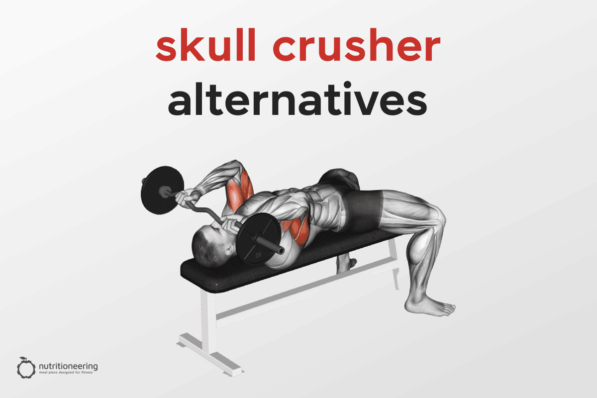 one arm dumbbell skull crushers triceps extension